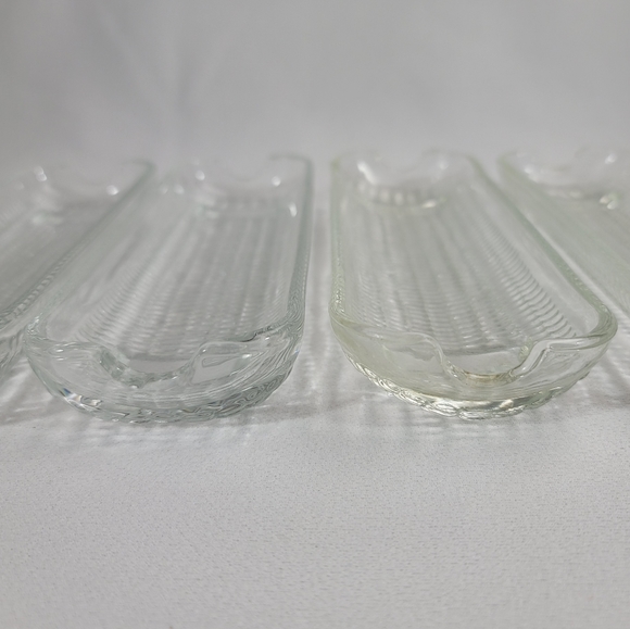 (4) Vintage Pressed Glass Corn On The Cob Holders - Picture 3 of 12
